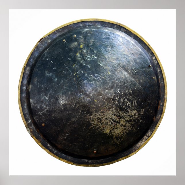 Poster antigo escudo de troia grego balde escutador gla (Frente)