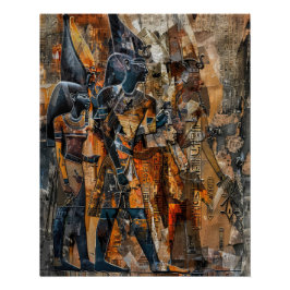 Pôster Antigo Exército Faraó do Egito