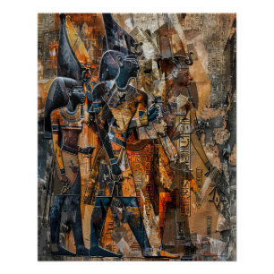 Pôster Antigo Exército Faraó do Egito