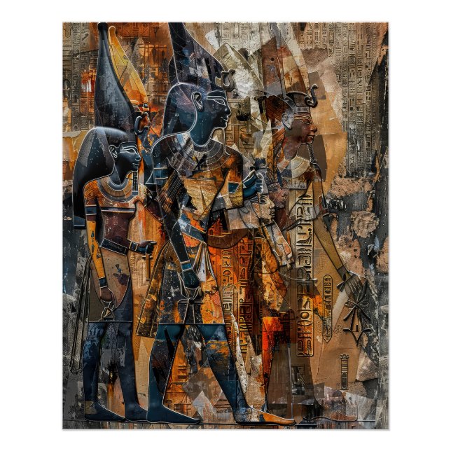 Pôster Antigo Exército Faraó do Egito (Frente)