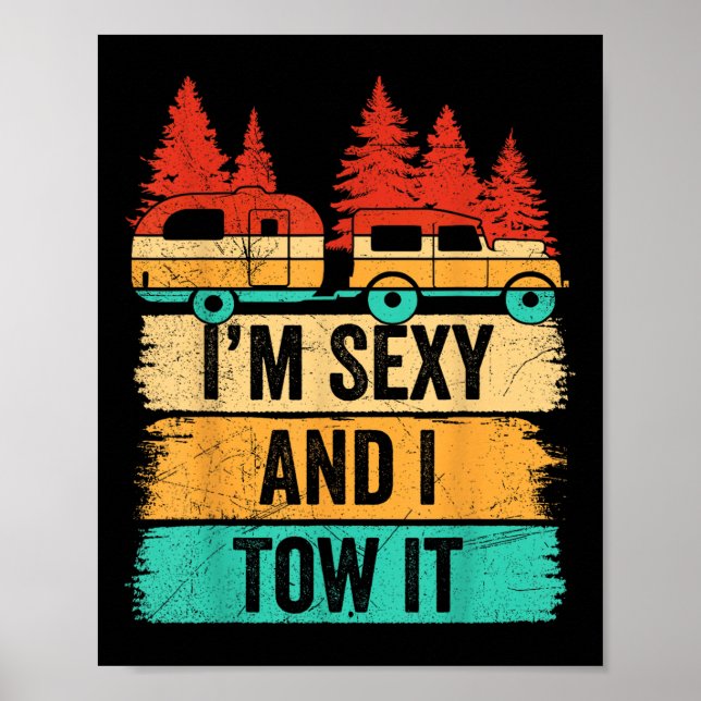 Poster Antigo Im Y E Eu Reboco Camper Rv Camper Acampamen (Frente)