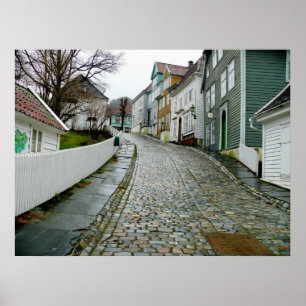 Poster Antigo Museu Bergen (Noruega)