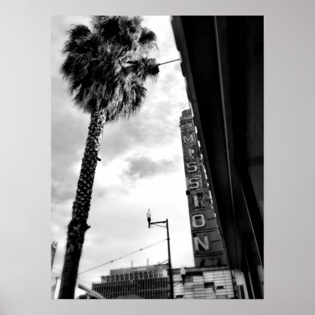 Pôster Antigo teatro de missão em São Francisco (Frente)