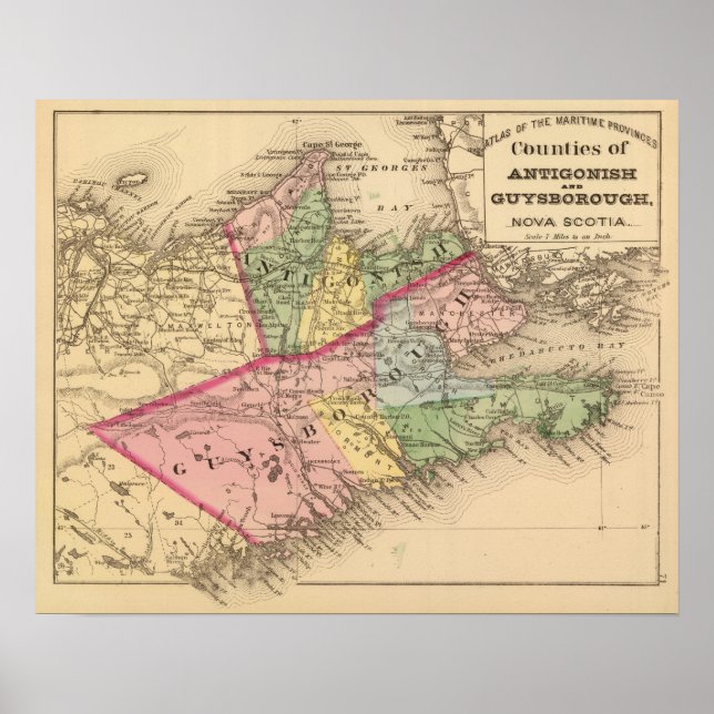 Poster Antigonish, condados de Guysborough, NS (Frente)