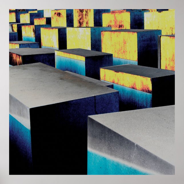 Poster antigos cubos de concreto (Frente)