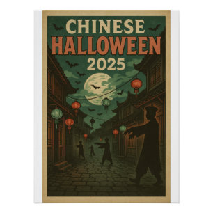 Pôster Antigos Medos Subem Novamente - Halloween Chinês 2