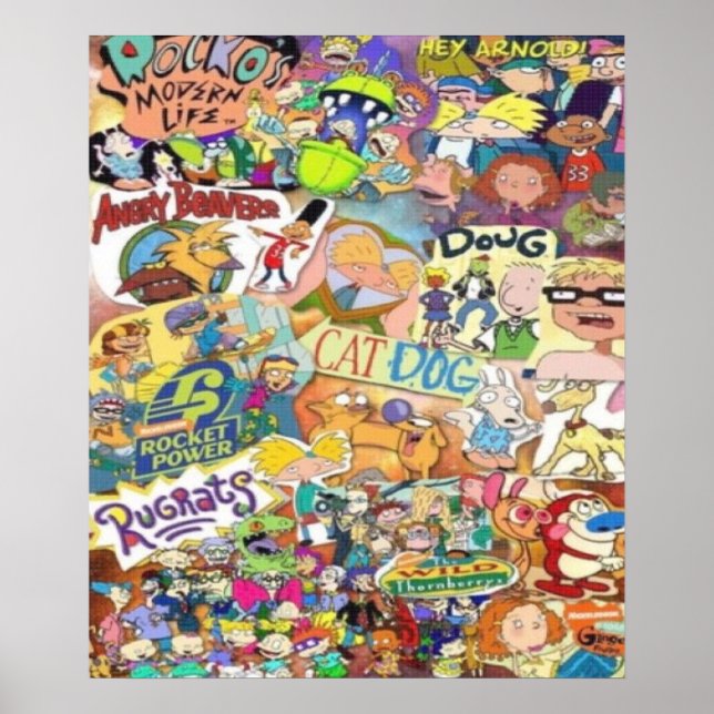 Poster Antigos Programas de Nickelodeon (Frente)
