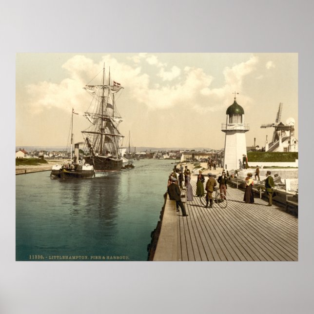 Pôster Antiguamente Inglaterra, Littlehampton Pier, Susse (Frente)