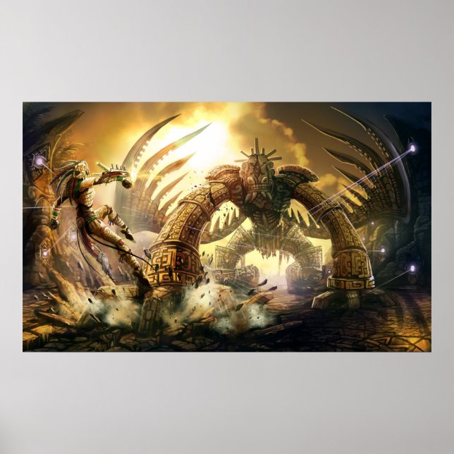 Pôster Antiguamente Luta do Golem (Frente)