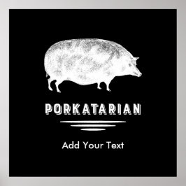 Pôster Antiguamente Pig Bacon Lover Porkatarian Funny