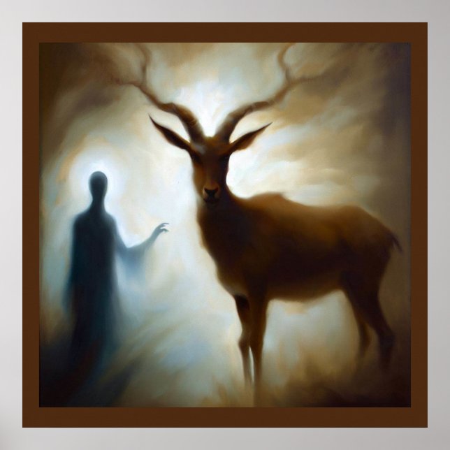 Poster Antílope 1 de Animais Espirituosos (Frente)