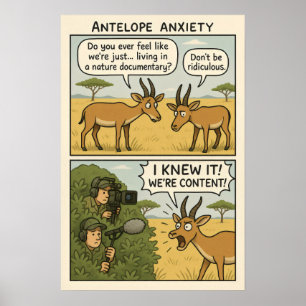 Poster Antílope Ansiedade Cômica - Natureza Documentário 