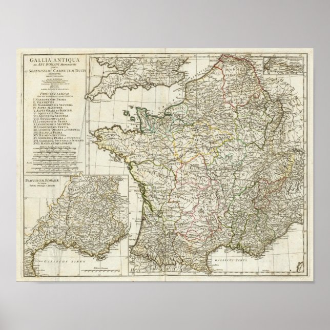 Poster Antique European Map (Frente)