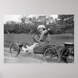 Poster Antique Go Cart, início dos anos 1900