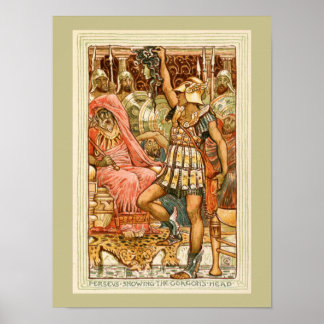 Poster Antique Greek Myths Perseus by Walter Crane