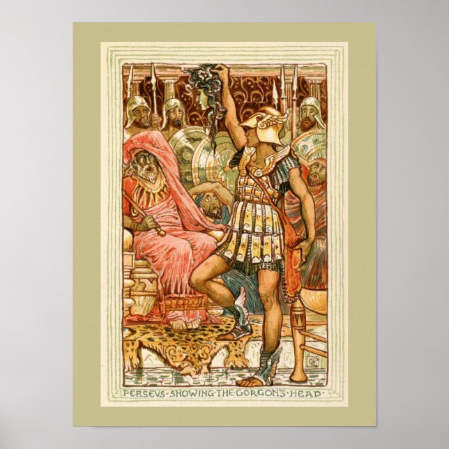 Poster Antique Greek Myths Perseus by Walter Crane (Frente)