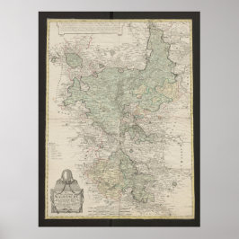Poster Antique Magdeburg Map, Vintage German Cartography 