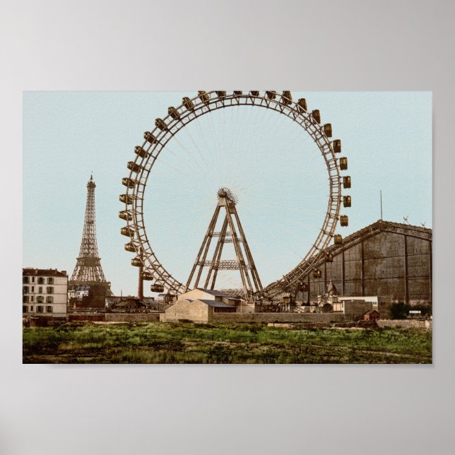 Poster Antique Paris Ferris Wheel (Frente)