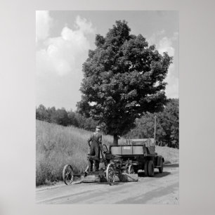 Pôster Antique Road Grader, 1937