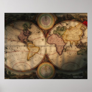 Pôster Antique world map 2
