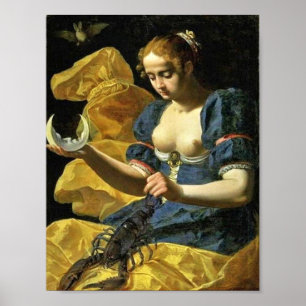 POSTER ANTÍQUIO RENAISSANCE TAROTS 18 / A LUA