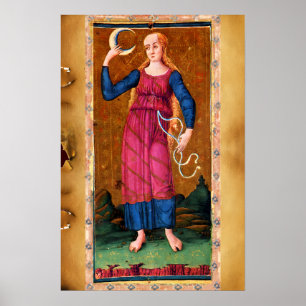 PÔSTER ANTÍQUIO RENAISSANCE TAROTS 18 / A LUA