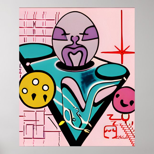 Poster Anton LaVey Na Mesa de Pipoca (Frente)