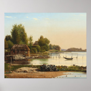 Poster Anton Thorenfeld - paisagem em Svendborg Sund