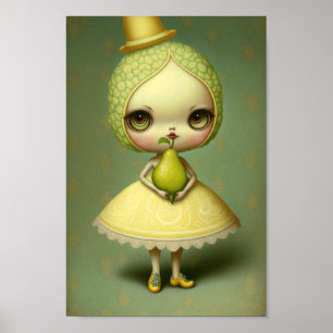 Poster Antropomórfica no estilo surrealista pop.