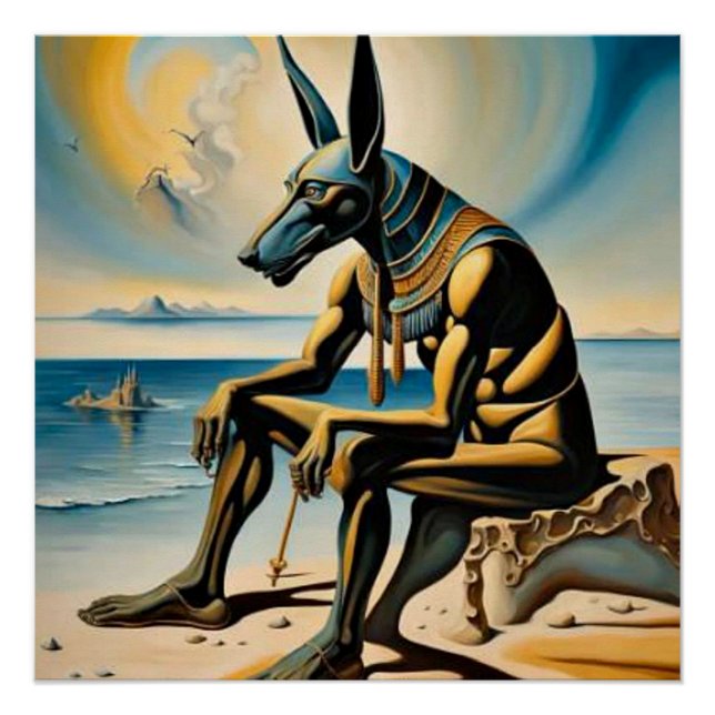 Pôster Anubis descansa na praia (Frente)