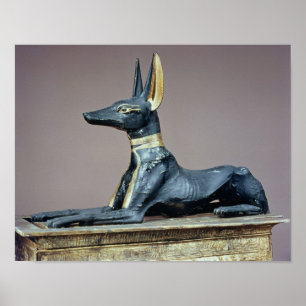 Poster Anubis, deus egípcio do morto de uma caixa