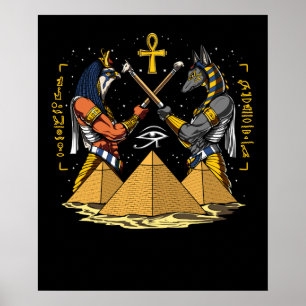 Poster Anubis Egípcio Deus Ra Ankh Olho Das Pirâmides Hor