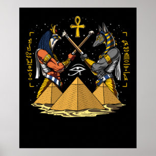 Poster Anubis Egípcio Deus Ra Ankh Olho Das Pirâmides Hor