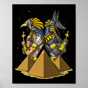 Poster Anubis Ra Egípcia Pirâmides Antigas de Deuses