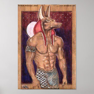 Poster Anubis sobre madeira: www.AriesArtist.com
