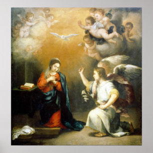Poster Anunciação Bartolomé Esteban Murillo