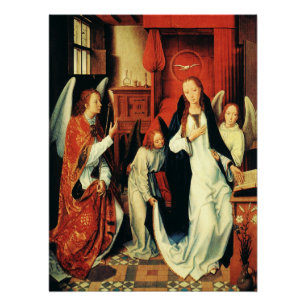 Pôster Anunciação da Virgem Maria por Hans Memling