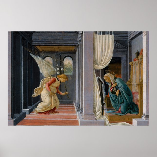 Poster Anunciação por Sandro Botticelli (Frente)