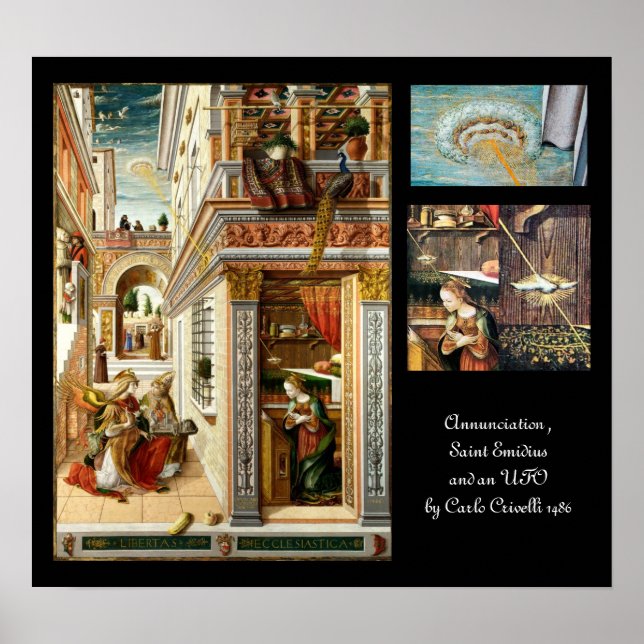 Pôster Anunciação, Santo Emidius e um OVNI (Frente)