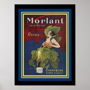 Poster Anúncio 12 x 16 de Morlant Champagne do vintage