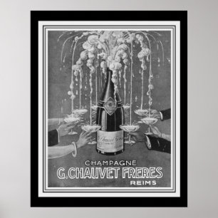 Poster Anúncio 16 x 20 de Deco Chauvet Freres Champagne