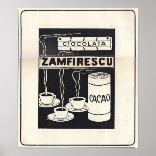 Poster Anúncio 1913 de Vintige para o Romanian para o