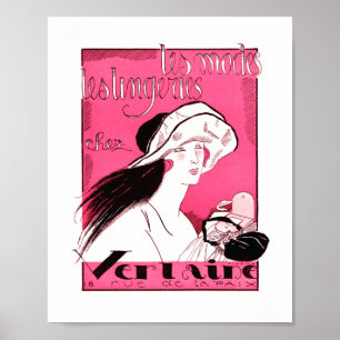 Poster Anúncio 1920 francês da forma do vintage