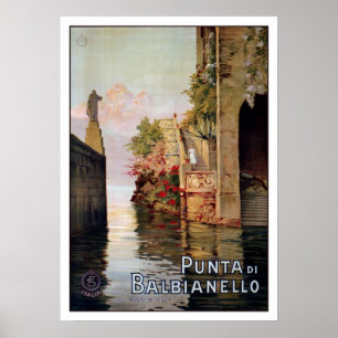 Poster Anúncio 1920 italiano do viagem de Como Lenno do