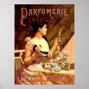 Poster Anúncio Antigo de Loja de Perfumes