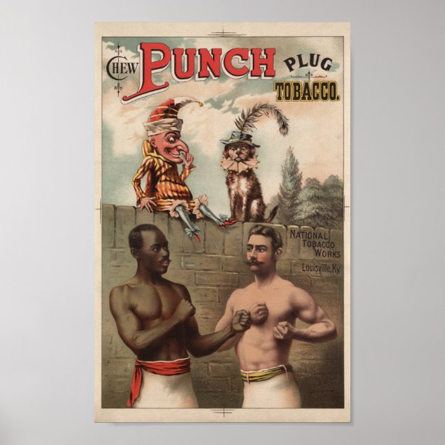 Poster Anúncio Antigo de Tabaco de Mascar Punch - 1886 (Frente)