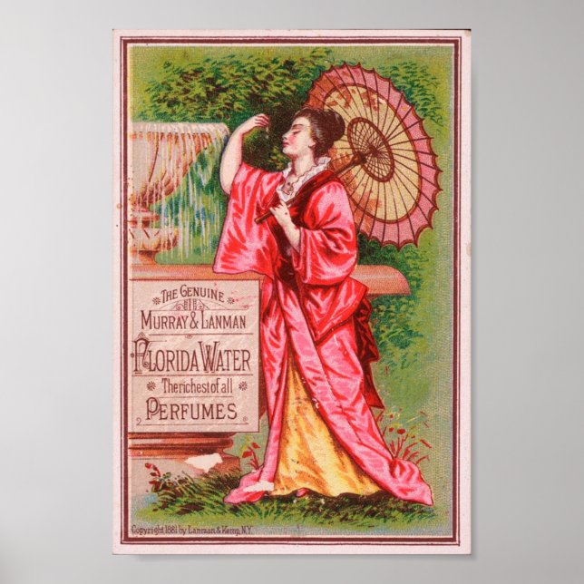 Pôster Anúncio bonito para a Flórida Water (Frente)