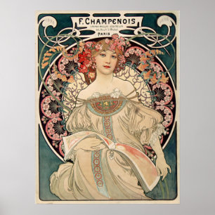 Poster Anúncio bonito para Menina de Paris
