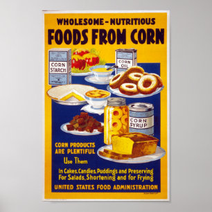 Poster Anúncio comida baseado no Vintage Corn