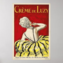 anúncio da beleza francesa art nouveau Creme de Lu